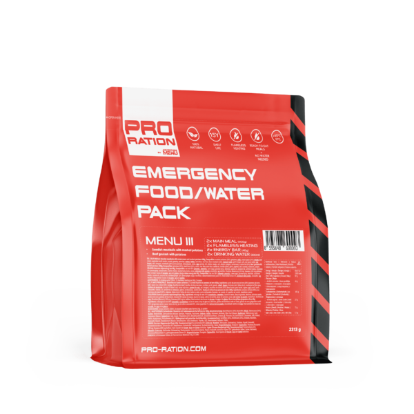 Emergency Food/Water Pack Menu III